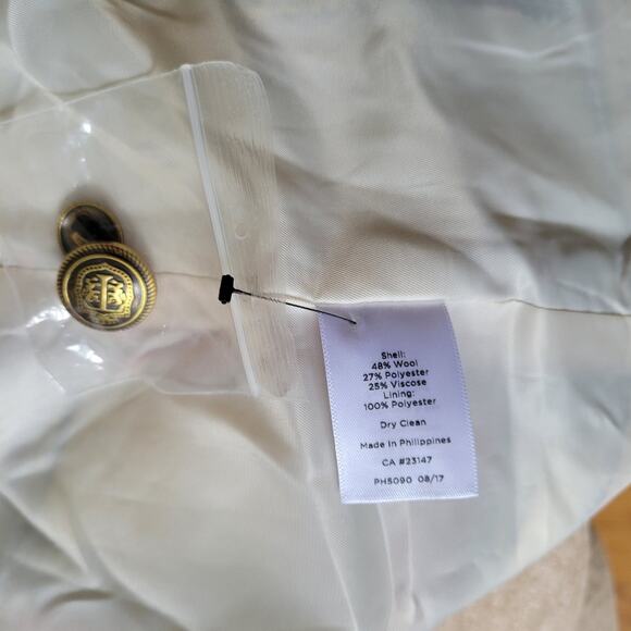 Talbots Ruffle Trim Shetland Holiday Plaid Jacket Petite 2P - Picture 8 of 8